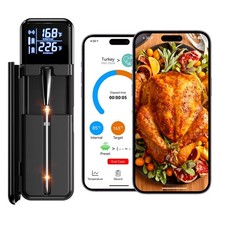 Wireless Meat Thermometer,Digital Cooking Thermometer with Dual High-Accuracy...