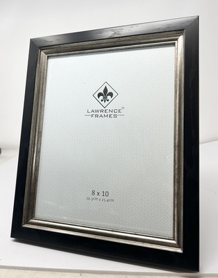 Lawrence Frames 8x10 Picture Frame, Black & Antique Silver
