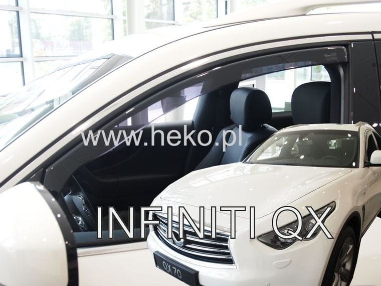 Déflecteurs d'air avant pour Infiniti FX QX 2008-2017 en acrylique teinté HEKO