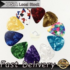 Acoustic Bulk Guitar Pick Picks Plectrum Celluloid Electric Smooth 0.46mm 10X