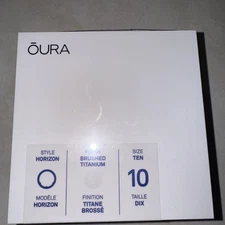 Oura Gen3 Horizon Ring Size 10 -Brushed Titanium