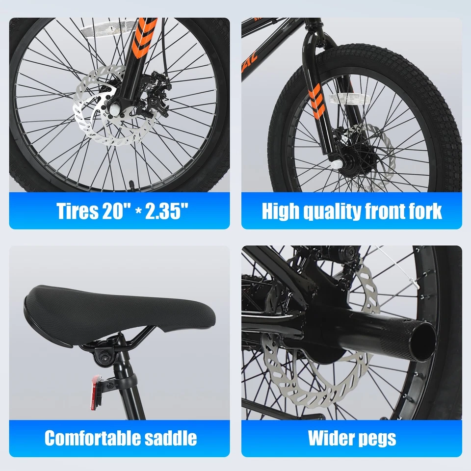 Bicicleta ESPACIAL 20" Niños Doble D Frenos Ligera Niños Ciclismo Para uso diario Foto 4 de 4