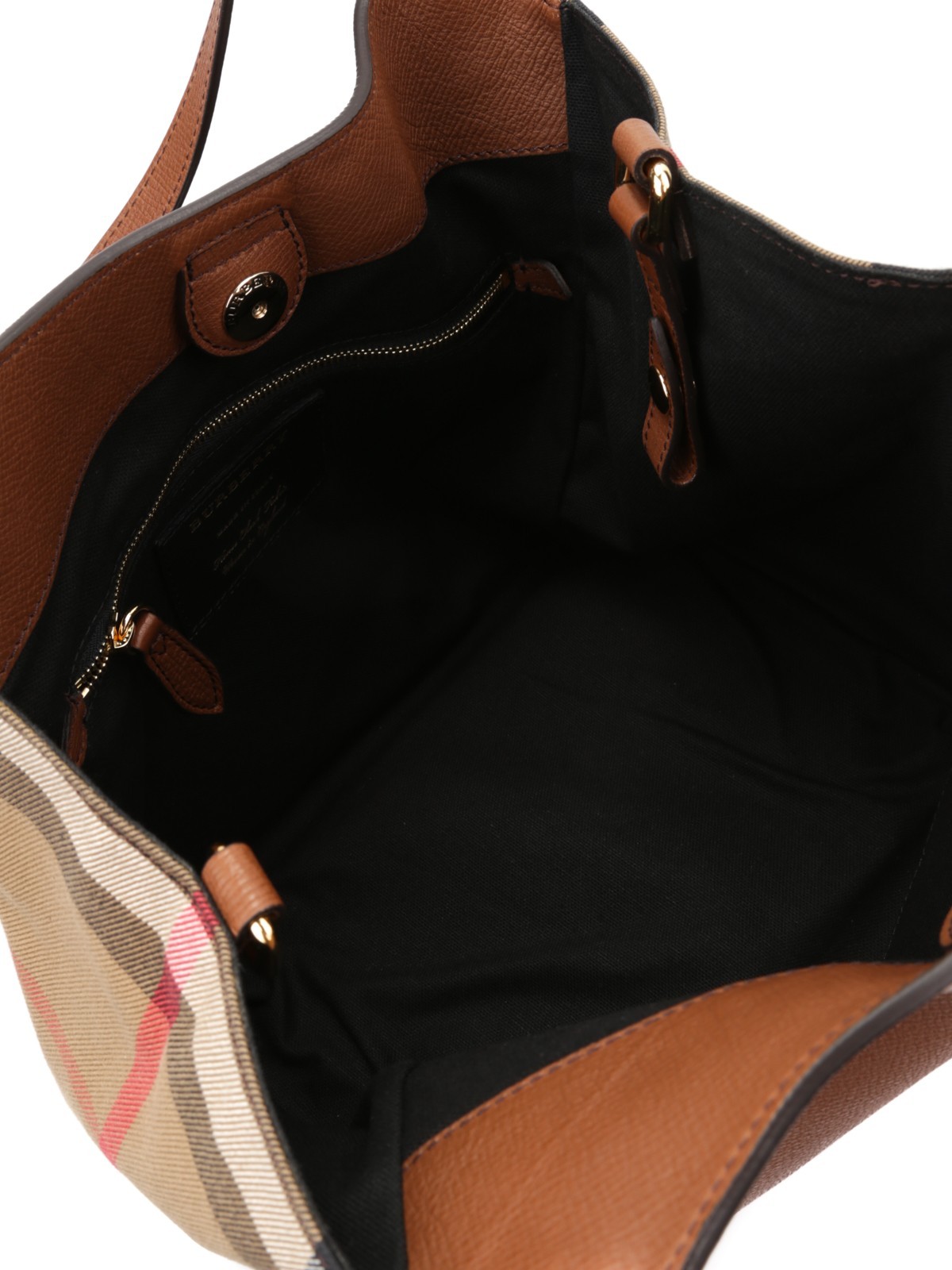 Genuine Burberry House Check Derby Canterbury Tote Brown image 6