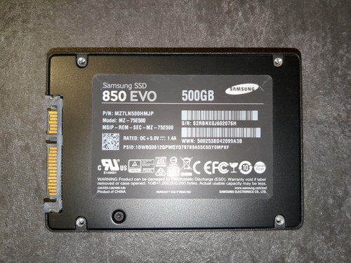Samsung 850 EVO 500GB 2,5 Zoll SATA Interne SSD MZ-75E500 gebraucht