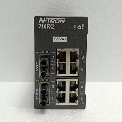 N-Tron 710FX2-ST Industrielle Ethernet Schalter 10-49VDC -stecker Biegung, Siehe