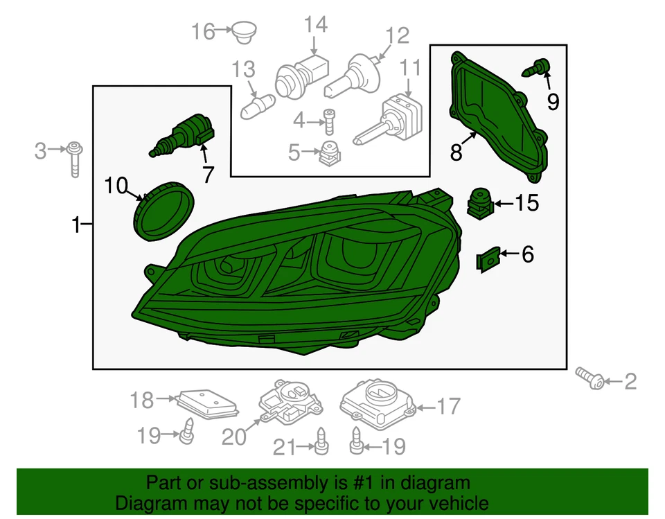Conjunto de faros originales Volkswagen 5GM-941-753-D Foto 2 de 2