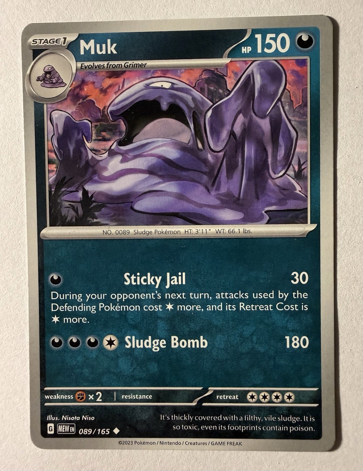 Muk Uncommon SV: Scarlet & Violet 151 089/165 NM Pokemon NM Regular