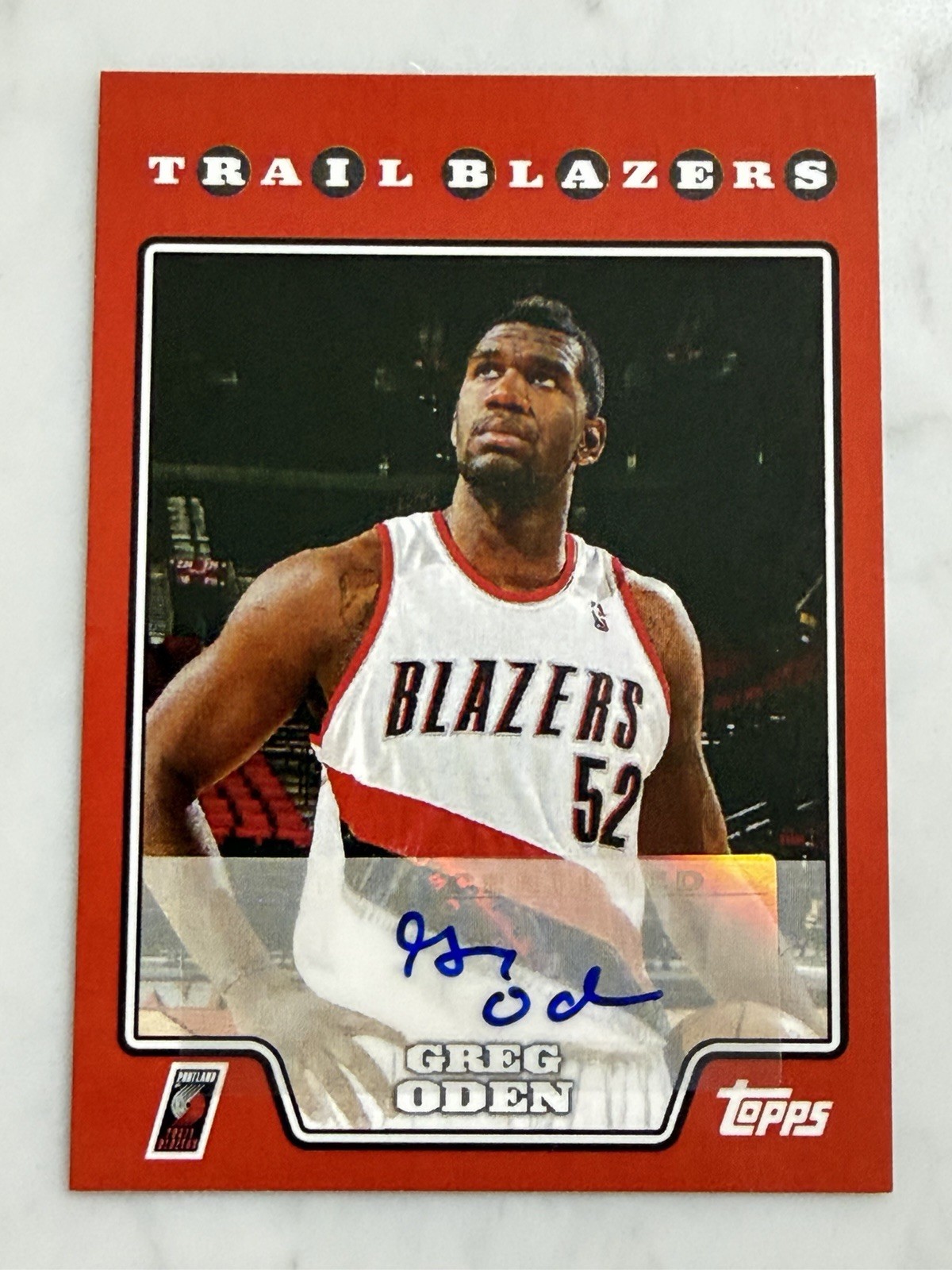 2008-09 Topps Starting 5 Red Greg Oden Auto SP Portland Trailblazers