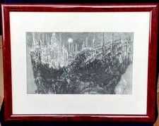 Acquaforte a Firma Vespignani - 1979 - con Cornice in Legno - Numerata