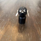 Vintage 1960’s Fisher Price Little People wooden black dog with white ears RARE