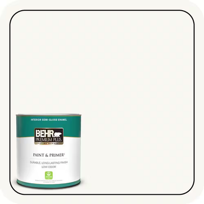 #ad 1 Qt. Ultra Pure White Semi Gloss Enamel Low Odor Interior Paint amp; Primer $23.73