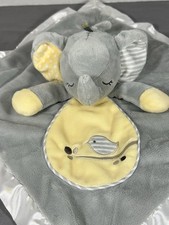Douglas Baby Lil Snugglers Security Blanket Lovey Joey Gray Elephant Bird Satin