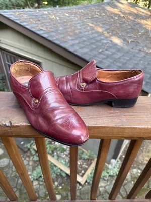 Pierre Cardin Paris Avante Garde Burgundy Leather Men s 10.5 M Vintage Shoes