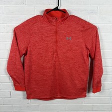 Under Armour 1/2 Zip Fleece Pullover Sweatshirt Men XL Heather Coral Loose Fit