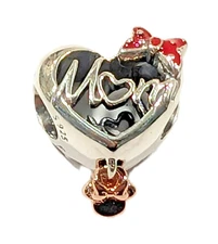Authentic Pandora Charm,  ROSE Minnie Mouse Mom Heart  #781142C01
