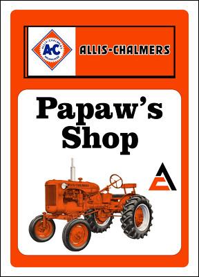 Allis Chalmers AC Tin Metal Poster Sign Vintage Style Ad Tractor Farm Equipment Allis Chalmers AC Tin Metal Poster Sign Vintage Style Ad Tractor Farm Equipment