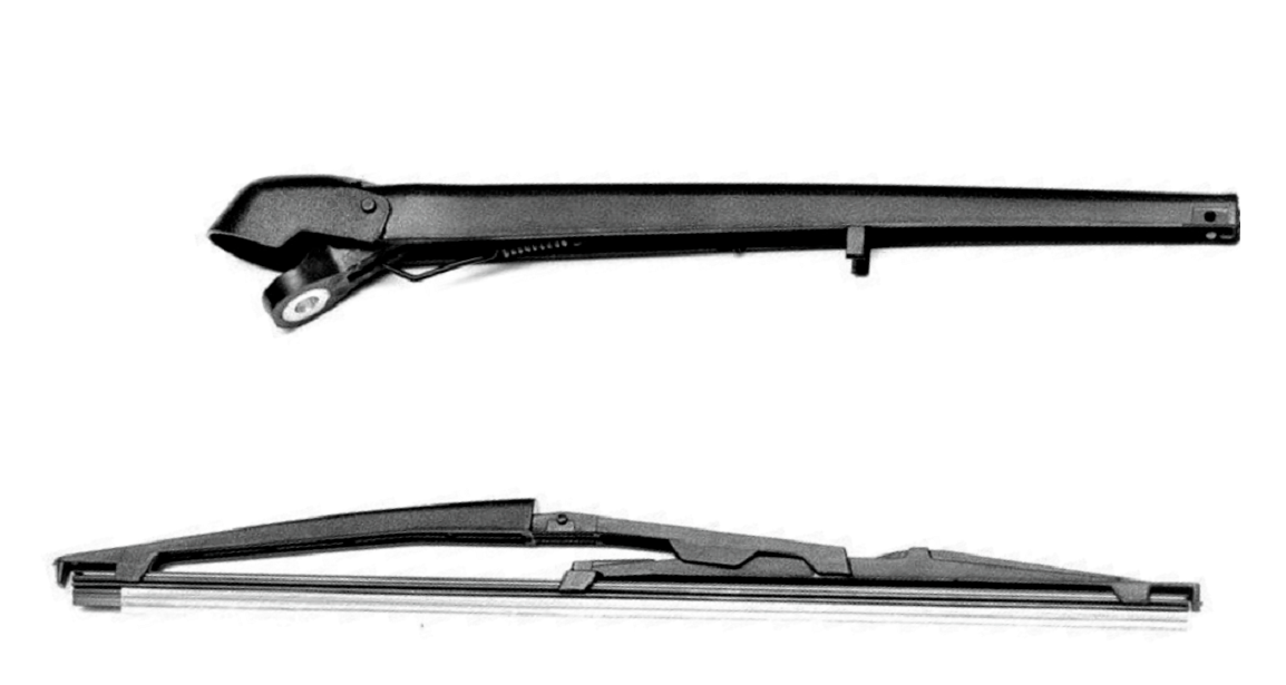Bras Essuie-glace Arrière Fiat Panda 169 2003-2013 - Noir - Compatible Lancia Musa
