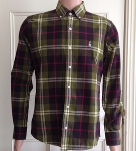 Teenie-Weenie-Bear-Shirt-Mens-Size-M-Medium-Green-Long-Sleeve-Button-Front