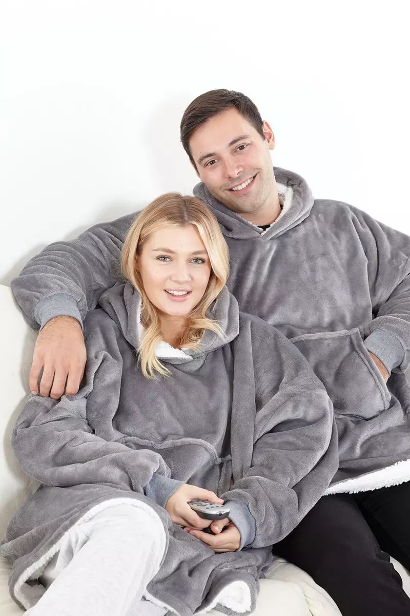 Hooded Sherpa Top Loungewear Original Blanket Sweatshirt Hoodie Warm Soft Gift
