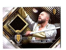 WWE Andrade Cien Almas 2019 Topps RTWM Event Used NXT Takeover Mat Relic Card