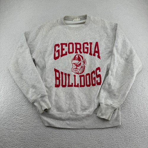 Vintage Champion Reverse Weave Bulldogs Sweatshirt Mens Medium Gray * eBay