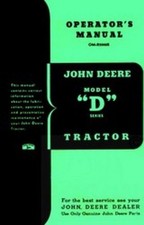 John Deere D Series Operators Instruction Manual JD