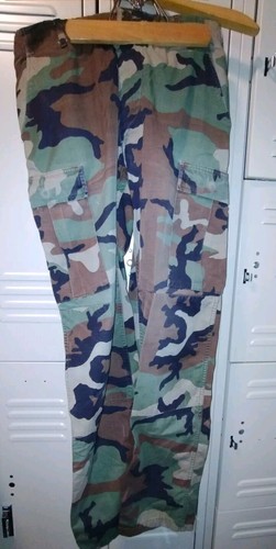 US Military Woodland Used BDU Camouflage Pants Summer Weight Size Medium Regular - Bild 1 von 5