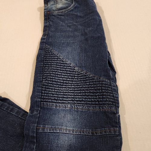 Steve's Jeans Jrs Size 16 Dark Wash Straight Leg Stretch Denim Ruffle Thigh - Picture 3 of 18