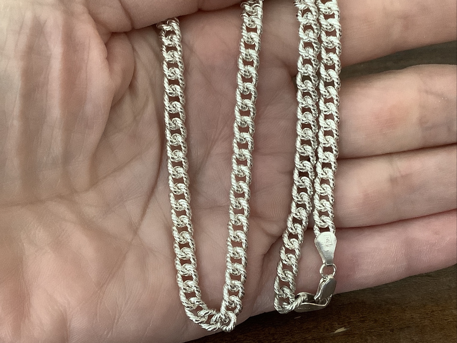 Gorgeous Solid Sterling Silver Braided Cable Link… - image 5