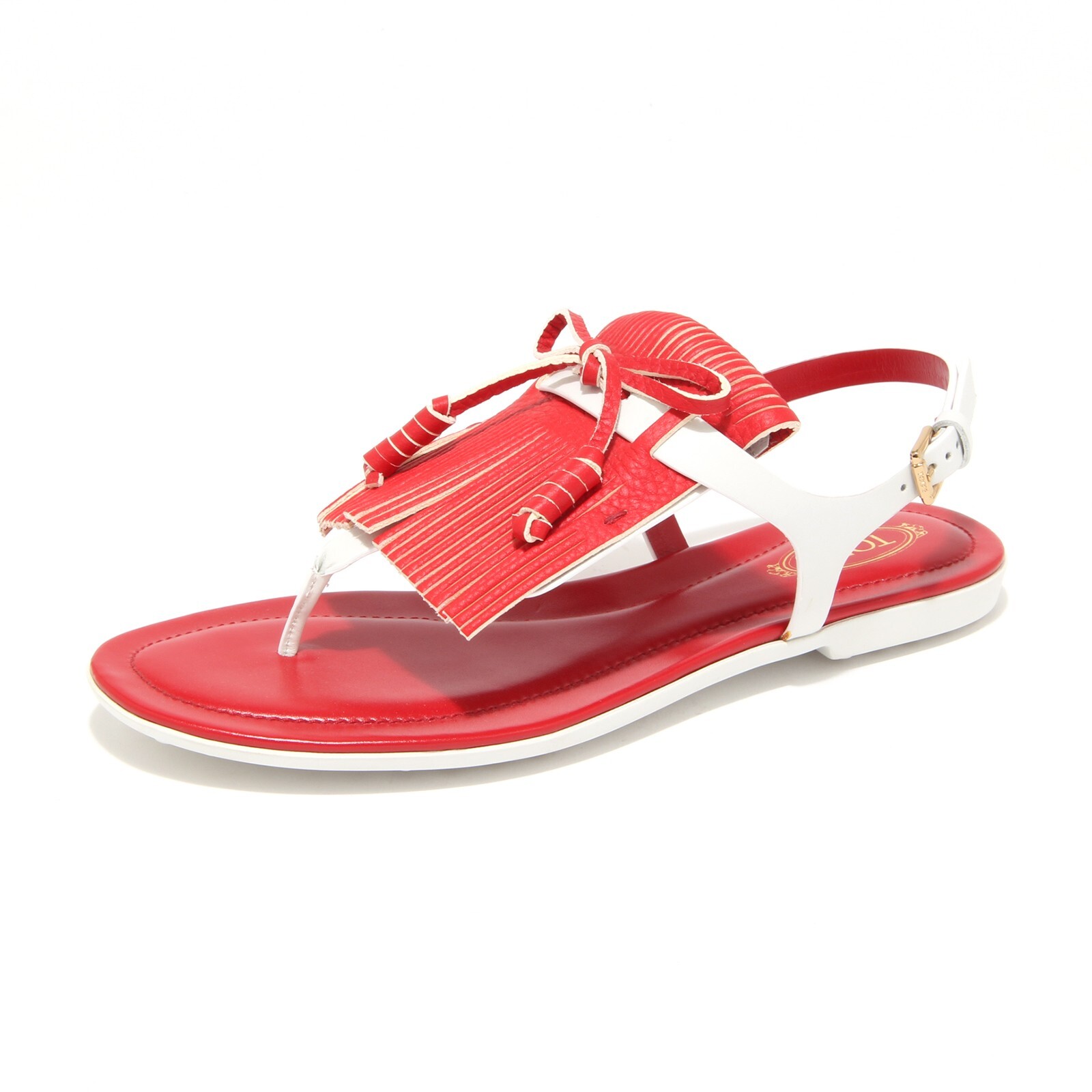 8019L infradito donna TODS gomma macro frangia shoes flips-flops women 50290₽