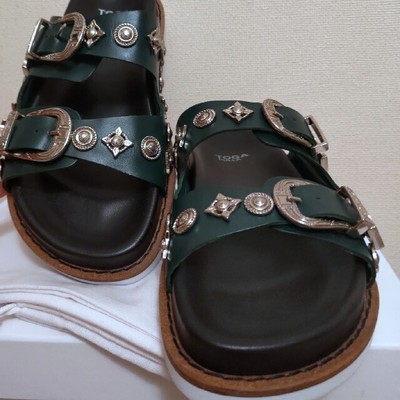 TOGA PULLA metal stud sandal Size 37 green from japan | eBay