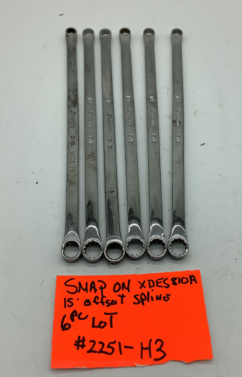 Snap Inexpensive On offset spline wrench XDES810A 1 4 5 Over item handling ☆ X 16 Pc 6 H 2251-