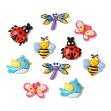 30x Resin Butterfly Bees Dragonfly Cabochons for DIY Jewelry Making Crafts Decor