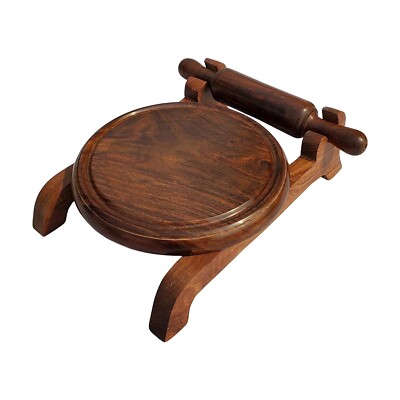 Pure Source India Roti Maker Made by Natural Wood 10 Inch