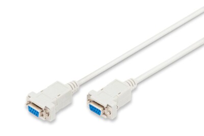 DIGITUS  Nullmodem Kabel RS232 seriell DB09 Buchse / Buchse Länge 3m geschirmt