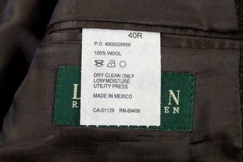 Lauren Ralph Lauren Plaid Sport Coat Jacket Wool Macy's Two Button Blazer Sz 40R - Picture 10 of 11