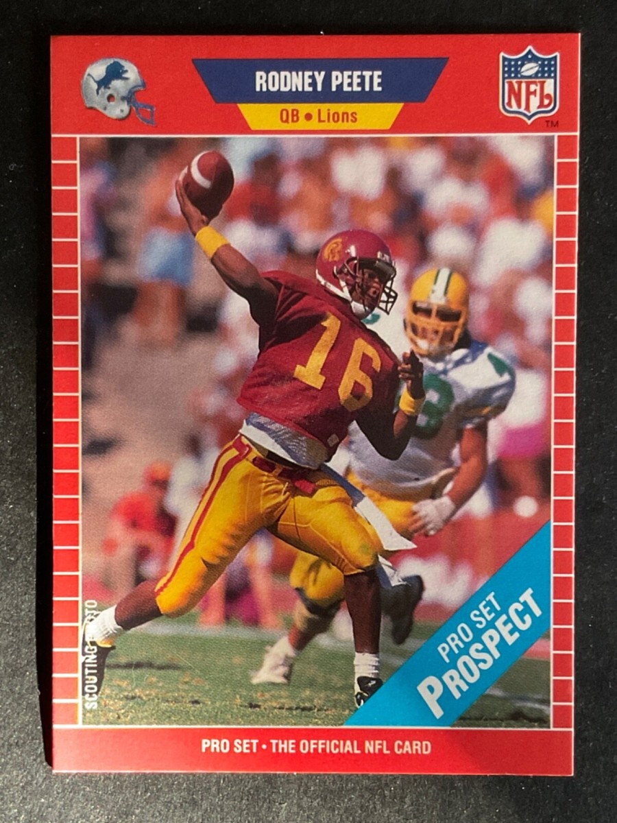 Rodney Peete 1989 Rookie Pro Set Football Card #521 - Detroit