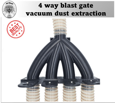 4 Wege Strahlgitter Vakuum Staubabsaugung Abfall Rohrsysteme Splitter Made UK