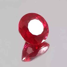 Natural 5.65 Ct Round Cut Blood Red Burmese Ruby Certified Loose Gemstone
