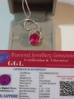EARTHMINED CERTIFIED GEM TESTED HEATED PINK SAPPHIRE 8.47 CT 925S. PENDANT&CHAIN — photo 1