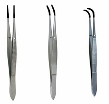 Tweezers Tool Kit of 3 Color Coated Hobby Craft Model Building Hand Tools