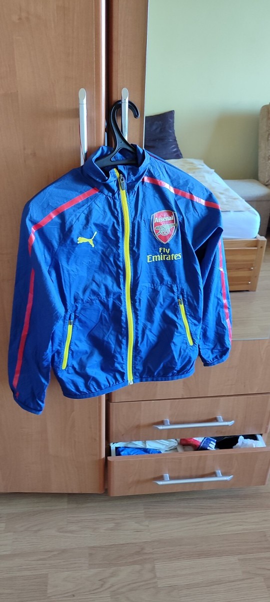 Puma Arsenal football soccer windrunner nylon jacket boys 8-9y | eBay