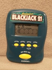 1997 Vintage Radica Pocket Blackjack 21 Handheld Electronic Game Works Great