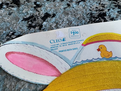 3 Vintage Easter Die Cut Cleo Flocked Decorations + Color-Clings Window NEW - Picture 5 of 15