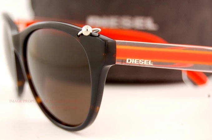 Brand New Diesel Sunglasses DL 0049 Color 52J HAVANA ORANGE/SMOKE 100% Authentic - Image 4 of 4