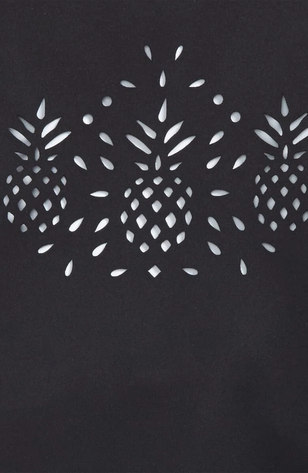 SEAFOLLY 161889 Girls Black Pineapple Daze Scuba Kids One-Piece Swimsuit Size 8 - Image 3 of 4