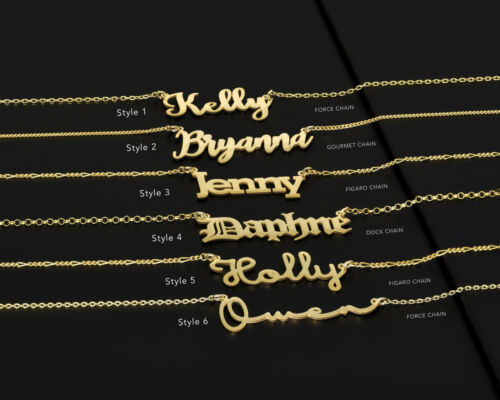 Name Necklace for Women, Most Popular Personalized Jewelry Handmade Name Plate - Picture 1 of 9
