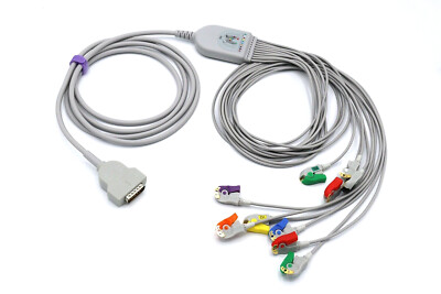 GE Marquette MAC 1600 MAC 2000 EKG Cable 10 Leads Grabber AHA- Same Day Shipping