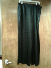 St.John black silk pant womens 8