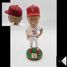 Cardinals Whitey Herzog Bobblehead Hall of Fame Museum Signed Autographed IP 